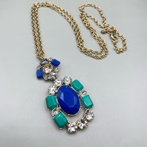 J. Crew Blue Cluster Pendant necklace